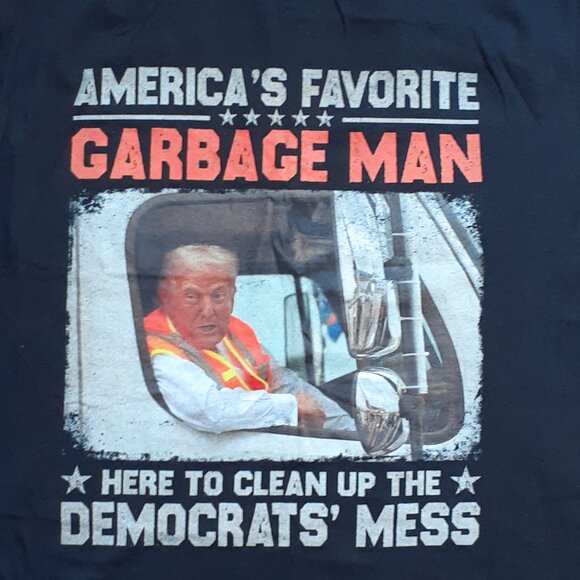 Trump - America's Favorite Garbage Man - New XL Black T-Shirt - Picture 2 of 4